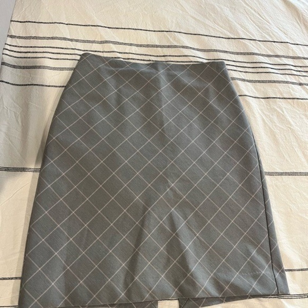 Express Pencil Skirt Plaid Black High Waist Size‎ 2 Stretch Academic Preppy